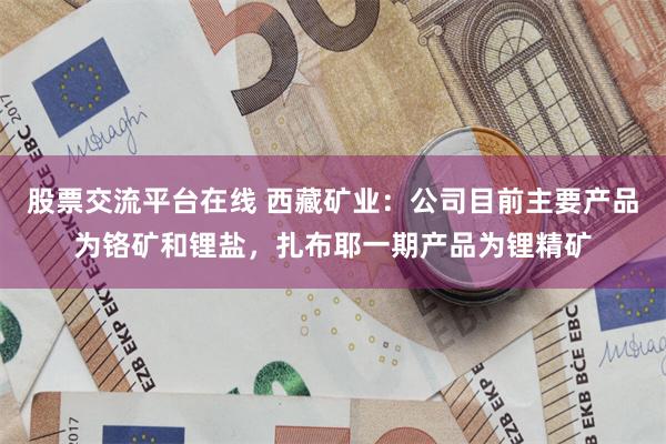 股票交流平台在线 西藏矿业：公司目前主要产品为铬矿和锂盐，扎布耶一期产品为锂精矿