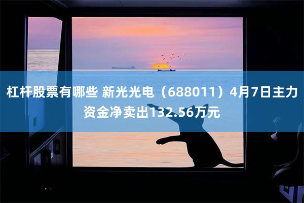 杠杆股票有哪些 新光光电（688011）4月7日主力资金净卖出132.56万元