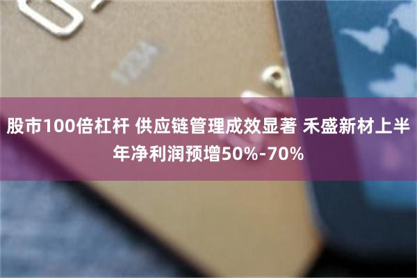 股市100倍杠杆 供应链管理成效显著 禾盛新材上半年净利润预增50%-70%