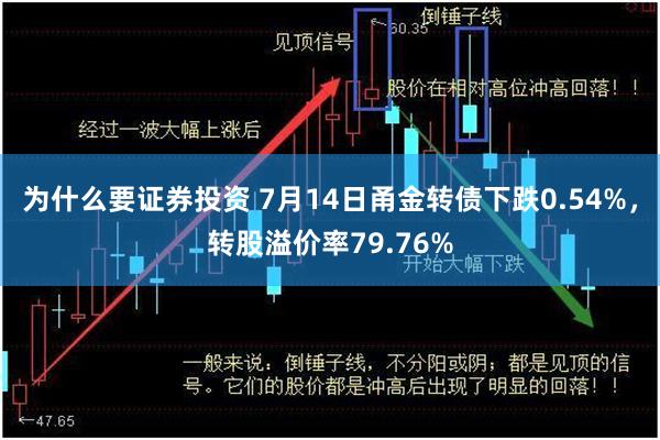 为什么要证券投资 7月14日甬金转债下跌0.54%，转股溢价率79.76%